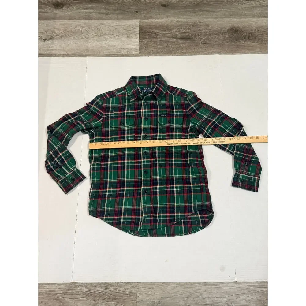 Polo Ralph Lauren Boys Size M (10-12) Plaid Long Sleeve Shirts – Lot of 2